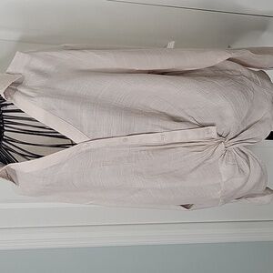 FATE Beige Button Up Blouse Size Small